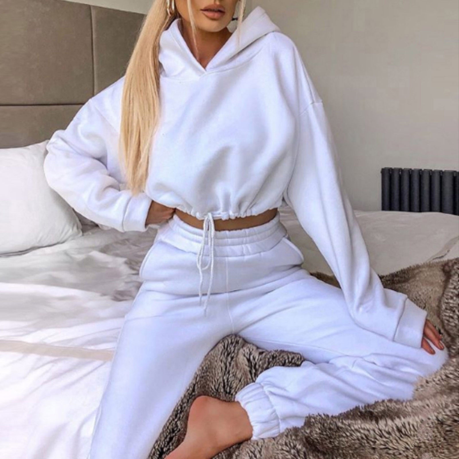 2 Piece Sweatsuit - Women's Hoodie & Joggers Tracksuit - Fashions Envy