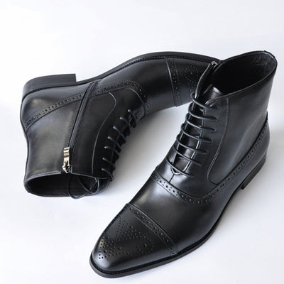Men's Vintage Ankle Boots - Lace Up Design - Fashions Envy