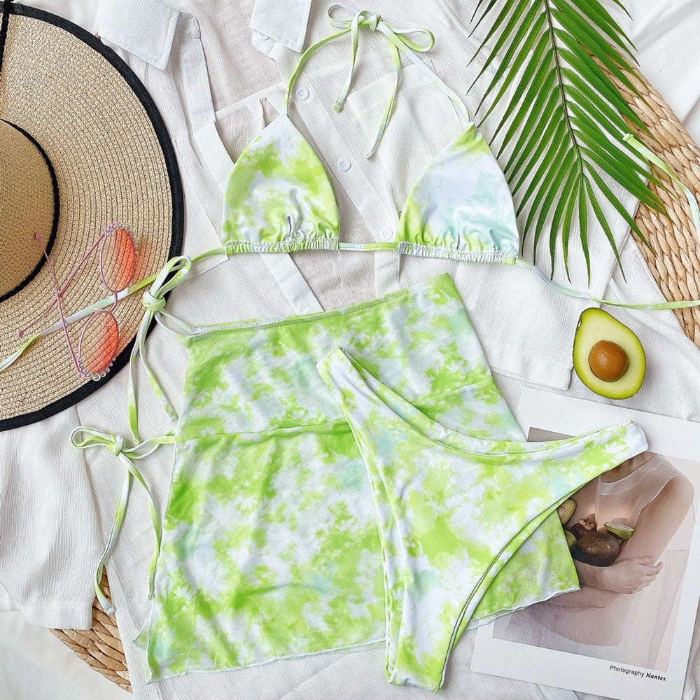 Split Tie-Dye Swimsuit - Ladies Beach Style