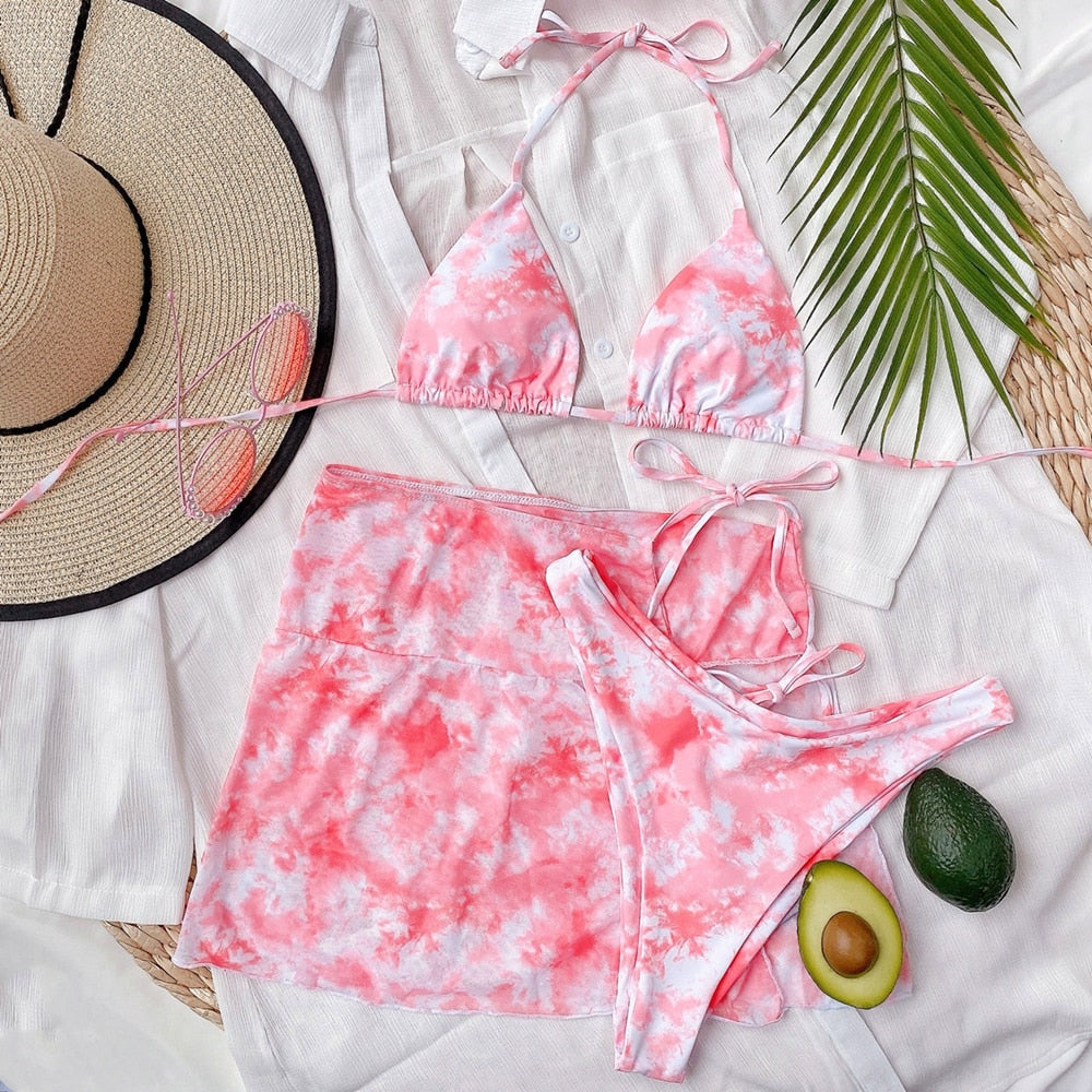 Split Tie-Dye Swimsuit - Ladies Beach Style