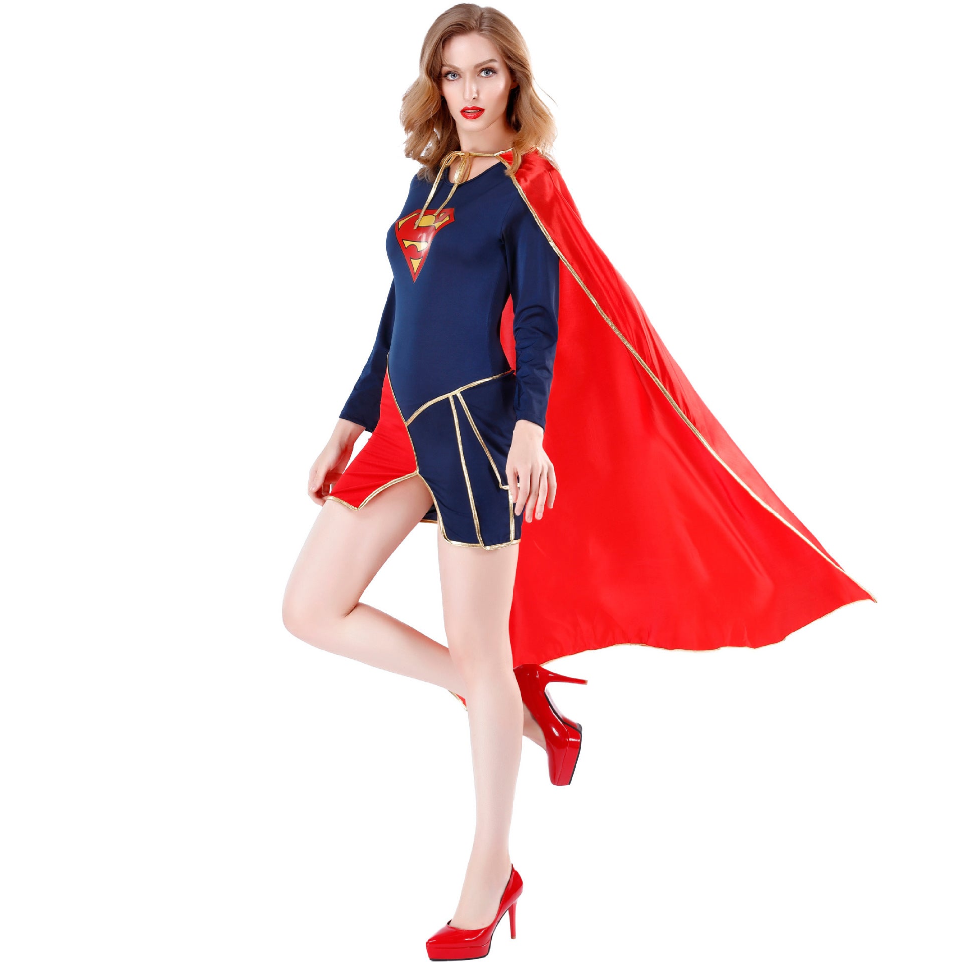Superhero Costume for Women Captain Cosplay Outfit, Superhero Woman Stage Costume