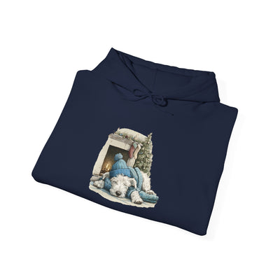 Fireplace Pup Hoodie - Cozy Christmas Dog Sweatshirt