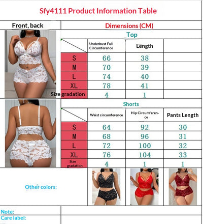 Lace Figure-hugging Bra Set - Sleeveless Lingerie
