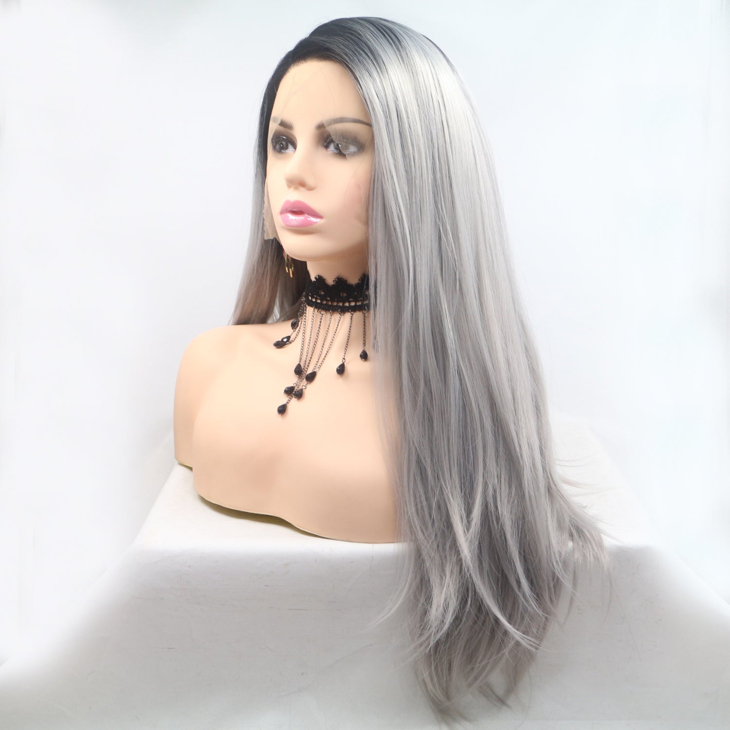 13*3" Lace Front Wigs Synthetic Long Straight 24" 130% Density - Fashions Envy