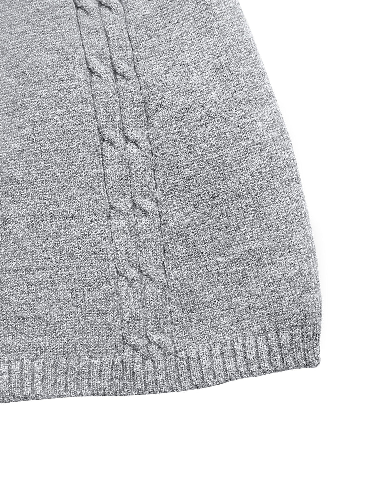 Cable-Knit Sweater Dress - Bow-Trimmed Keyhole Neckline