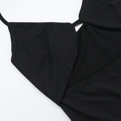 Halter Jumpsuit - Casual Cutout Sleeveless Slim Fit