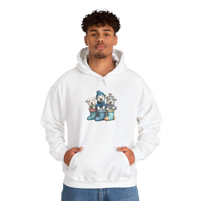 Stocking Pups Hoodie - Festive Christmas Dog Sweatshirt