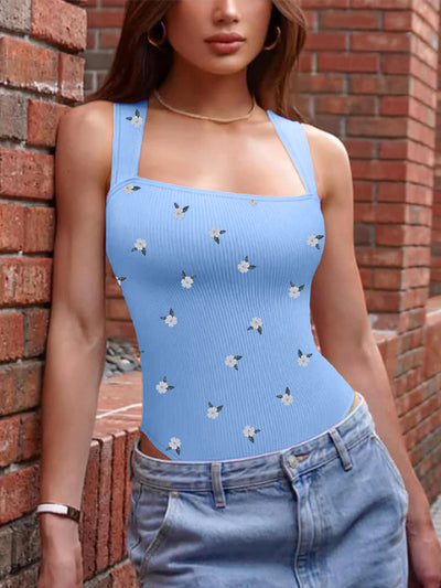Sculpted Fit Bodysuit - Square Neck Yoga Activewear