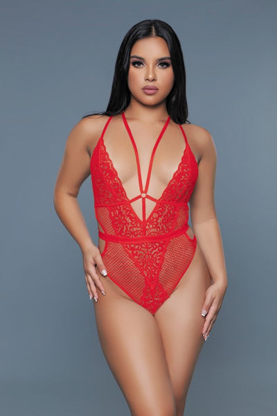Cut Out Floral Elise Sleeveless Bodysuit - Fashions Envy