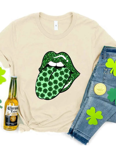 Saint Patrick's Day T-Shirt - Round Neck Graphic Tee