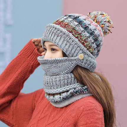 Warm Winter Beanie Hat Set - Neck and Face Cover