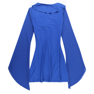 Ruffle Sleeve Mini Dress - Tie Front and Flared Cuffs