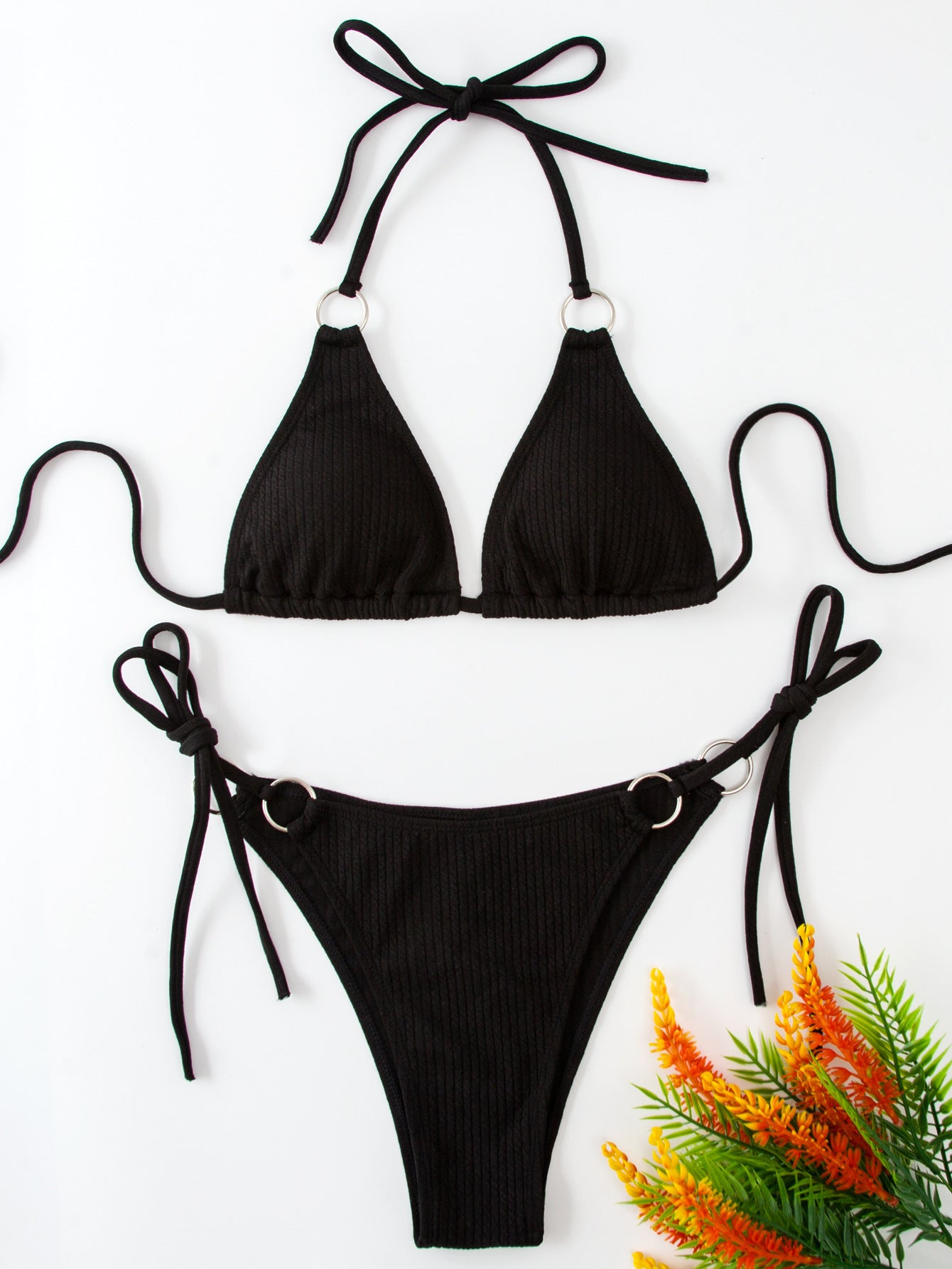 Summer Side Tie Brazilian Bandage Style Bikini Swimsuit Set