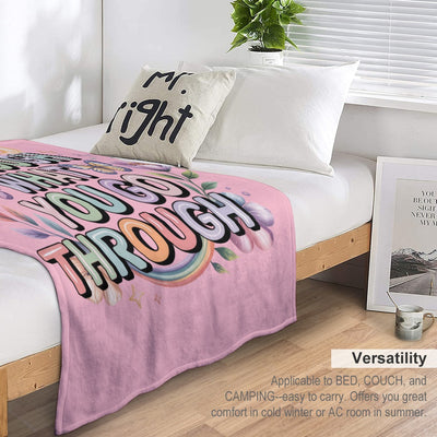 Inspirational Blanket - Grow Through What You Go - Fashions Envy