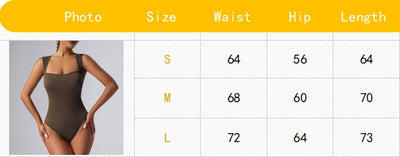 Sculpted Fit Bodysuit - Square Neck Yoga Activewear