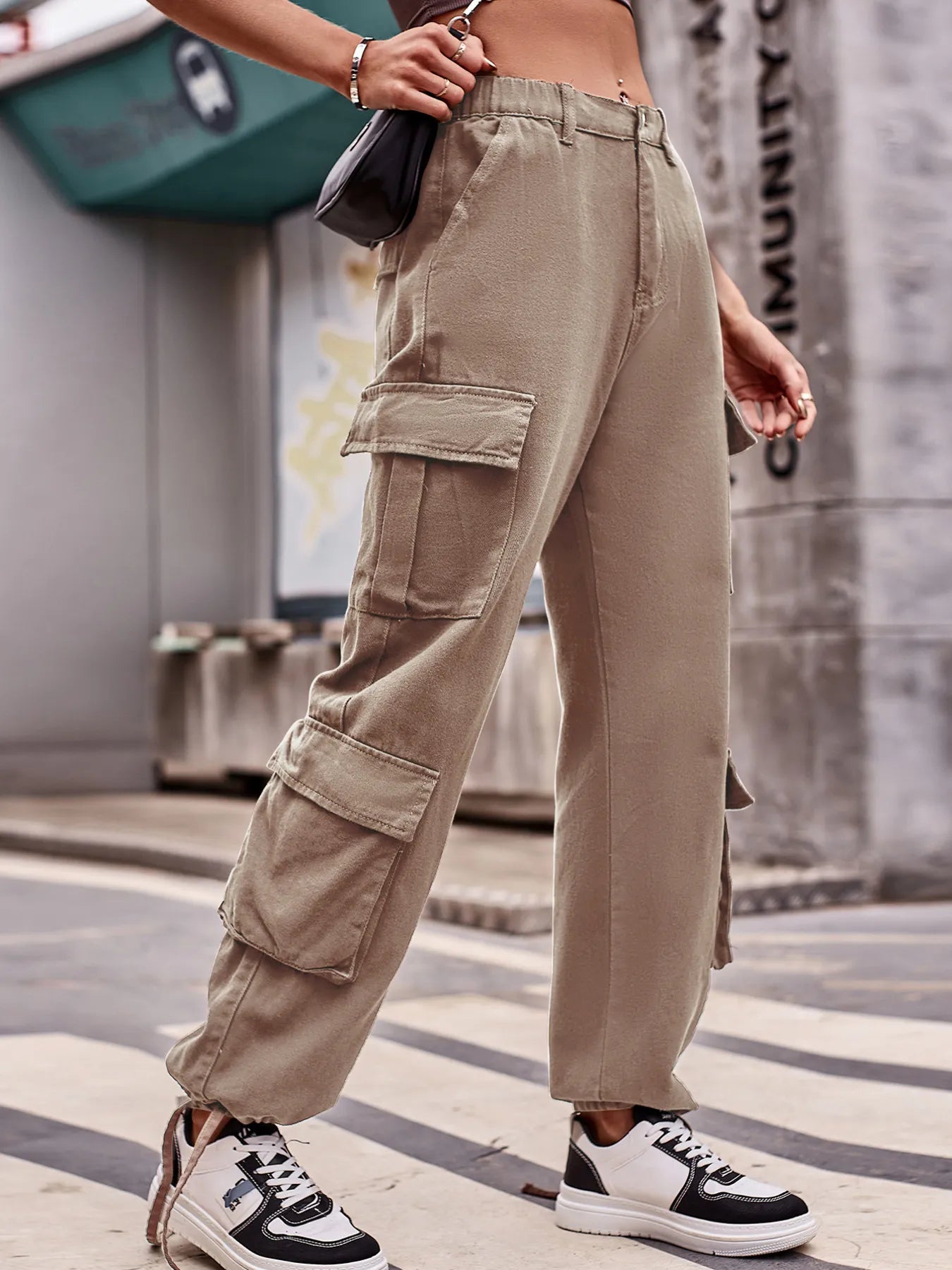 Casual Wide Leg Cargo Jeans - Relaxed Fit Denim - Fashions Envy