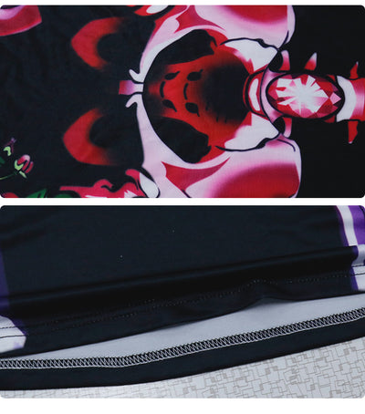 Halloween Skeleton Midi Dress - Floral Print & Long Sleeves