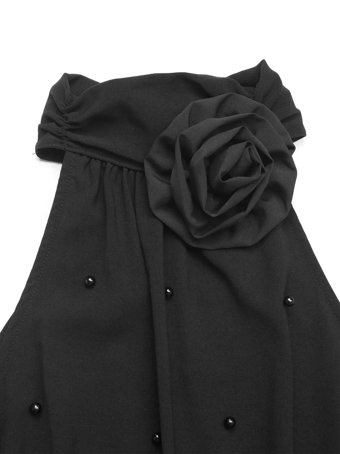 3D Flower Grecian Neck Bodysuit - Fashions Envy