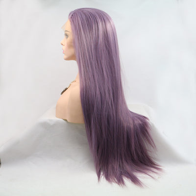 13*3" Lace Front Wigs Synthetic Long Straight 24" 130% Density - Fashions Envy