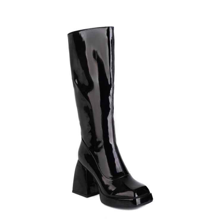 Women's Waterproof Platform High Boots - Candy Colors - Fashions Envy