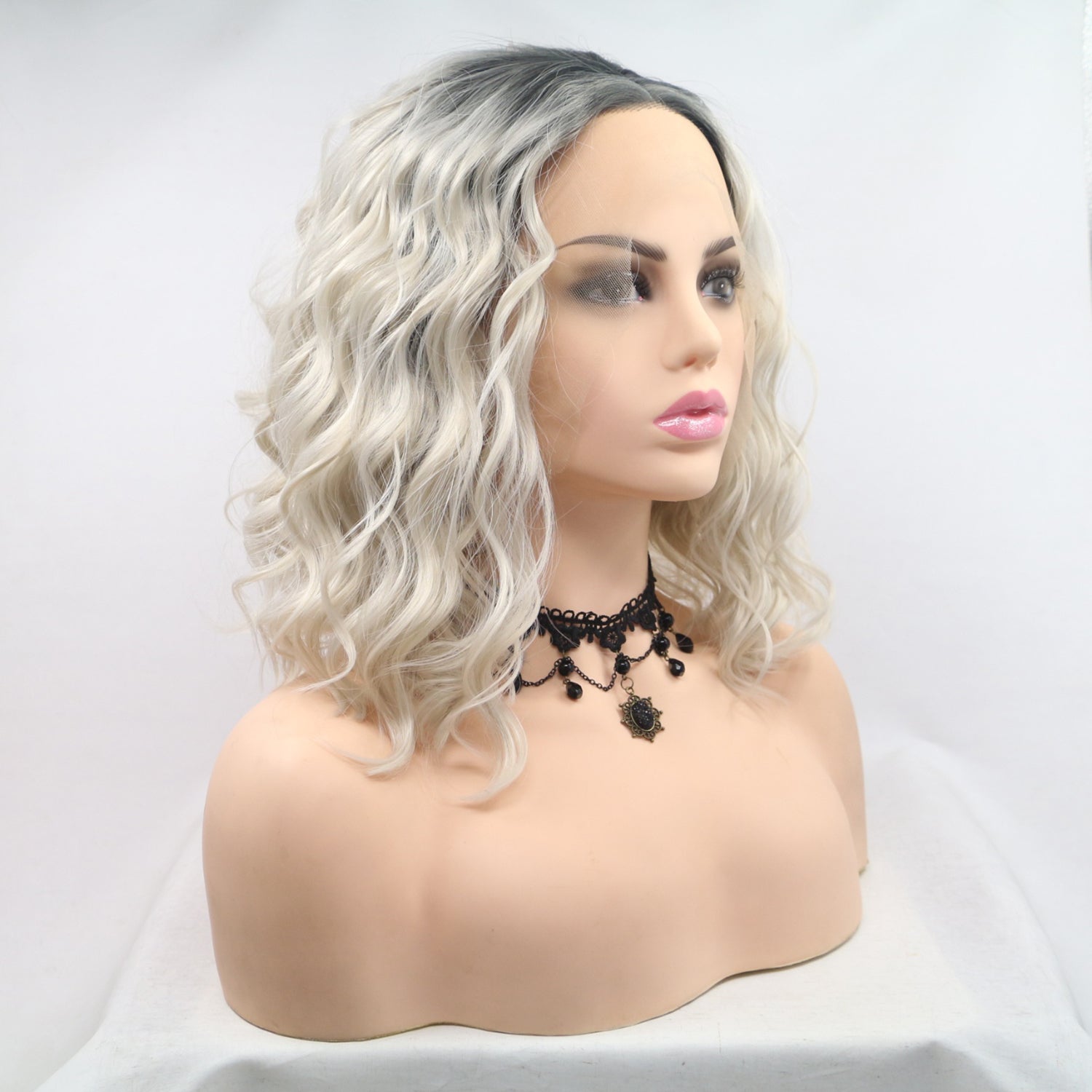 13*3" Lace Front Wigs Synthetic Mid-length Wavy 12" 130% Density - Fashions Envy