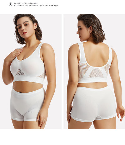 Plus Size Lingerie for Women - Seamless Sports Bra Set