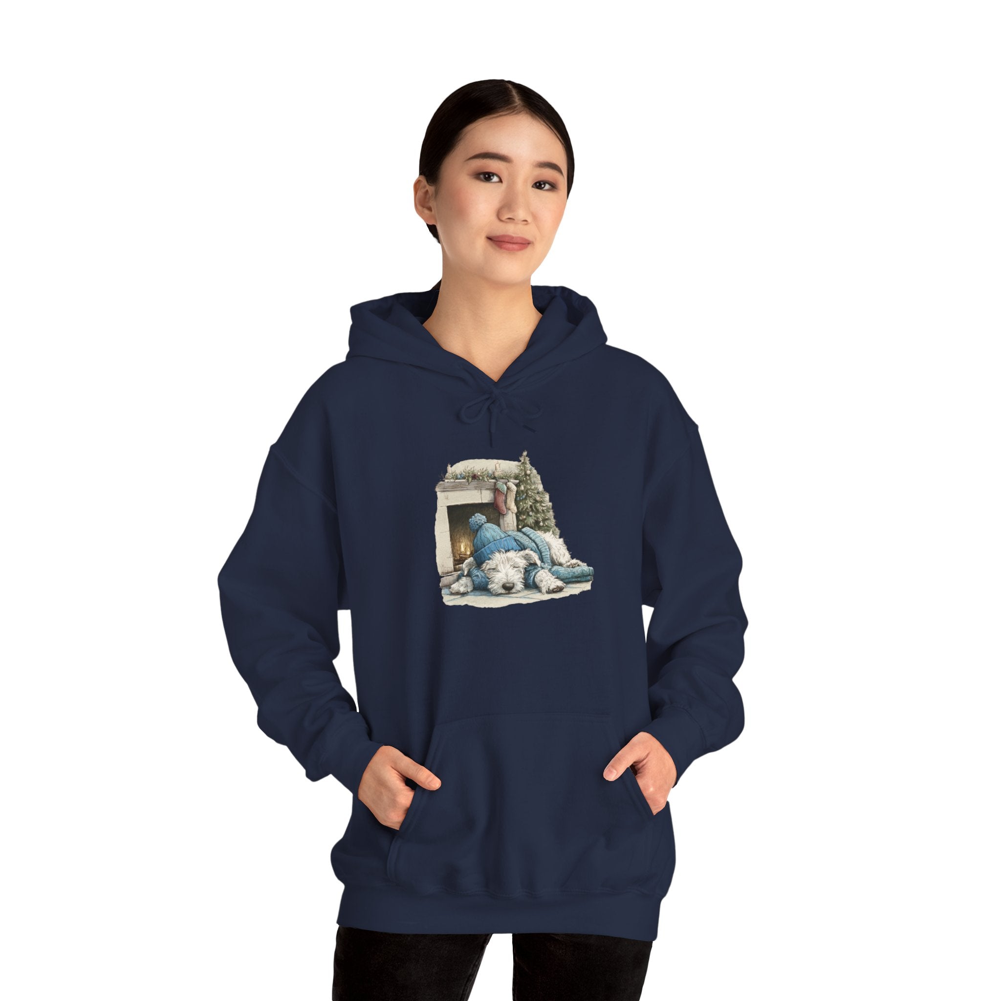 Fireplace Pup Hoodie - Cozy Christmas Dog Sweatshirt