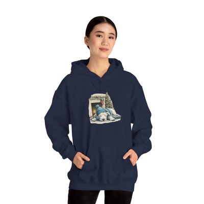 Fireplace Pup Hoodie - Cozy Christmas Dog Sweatshirt