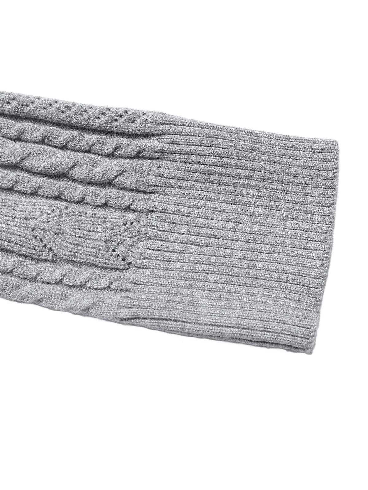 Cable-Knit Sweater Dress - Bow-Trimmed Keyhole Neckline