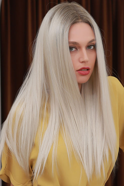 13*2" Lace Front Wigs Synthetic Long Straight 26" Heat Safe 150% Density - Fashions Envy