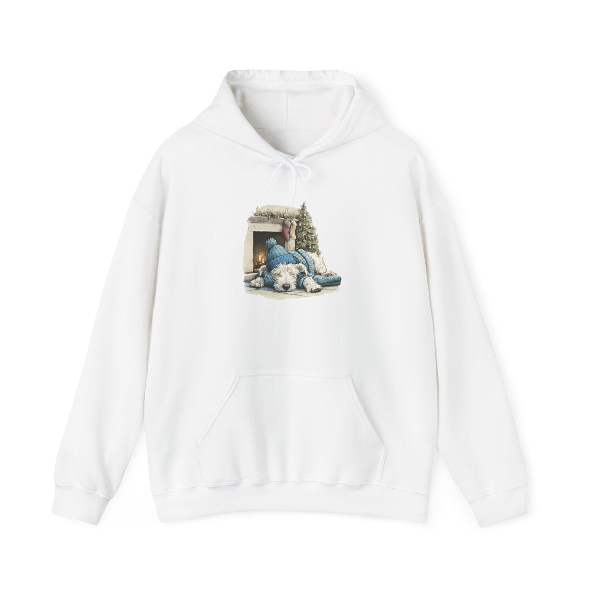 Fireplace Pup Hoodie - Cozy Christmas Dog Sweatshirt
