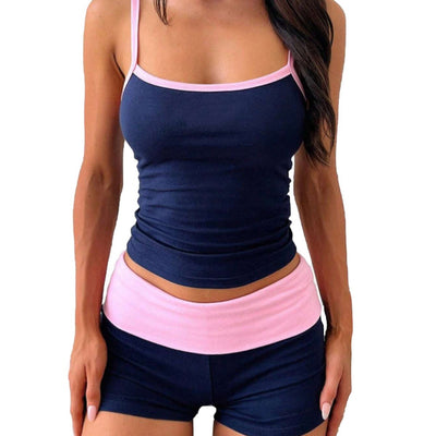 European and American sports style fashionable sling shorts set
