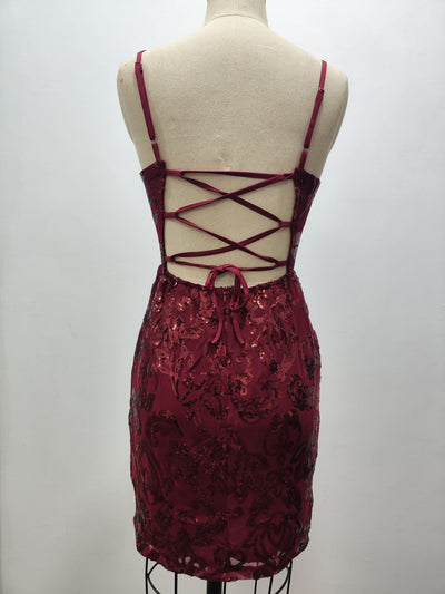 Sexy Party Gown - Sequin Beaded Dress