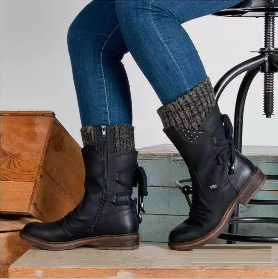 Martin Boots - Square Heel Ankle Boots