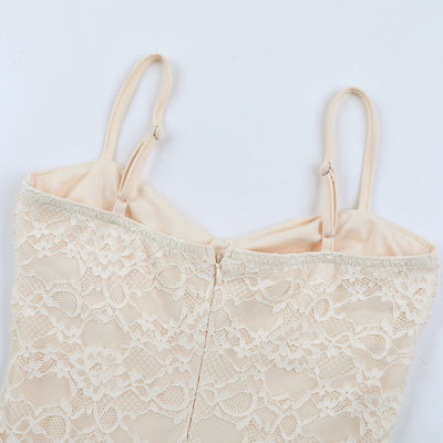 Lace camisole waist cinching sexy hip hugging skirt - Fashions Envy