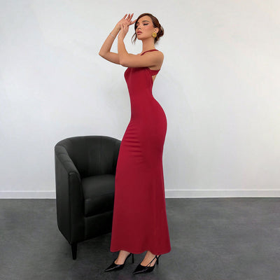 Women's sexy backless dress