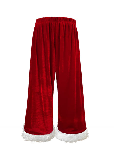 Men's Santa Costume Set - Red Suit and White-Trim Details