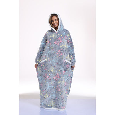 Hooded Blanket Sweatshirt - Sherpa Wearable Style