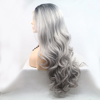 13*3" Lace Front Wigs Synthetic Long Wavy 24" 130% Density - Fashions Envy