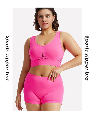 Plus Size Lingerie for Women - Seamless Sports Bra Set