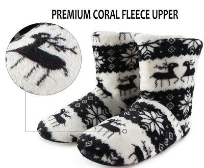Christmas Elk Slippers - Warm Plush House Shoes