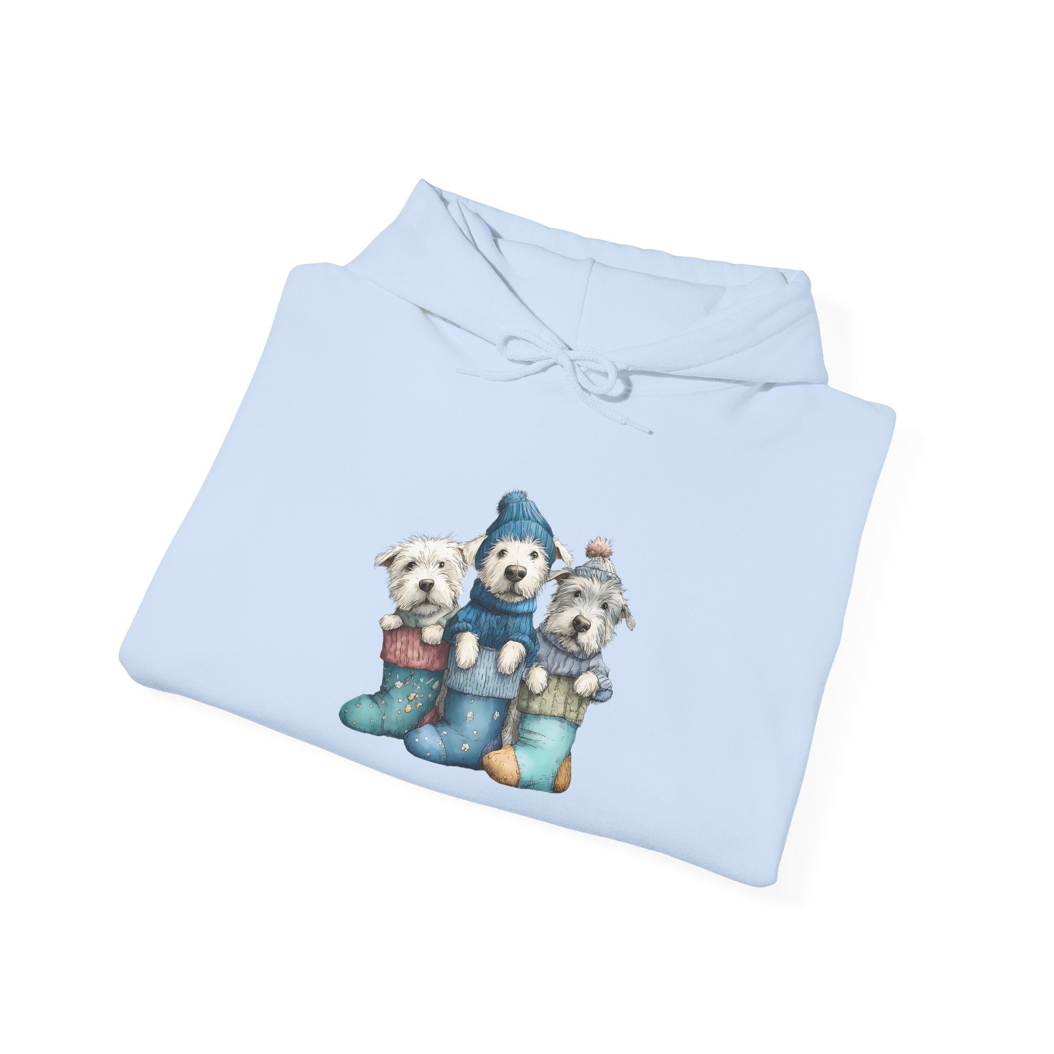 Stocking Pups Hoodie - Festive Christmas Dog Sweatshirt