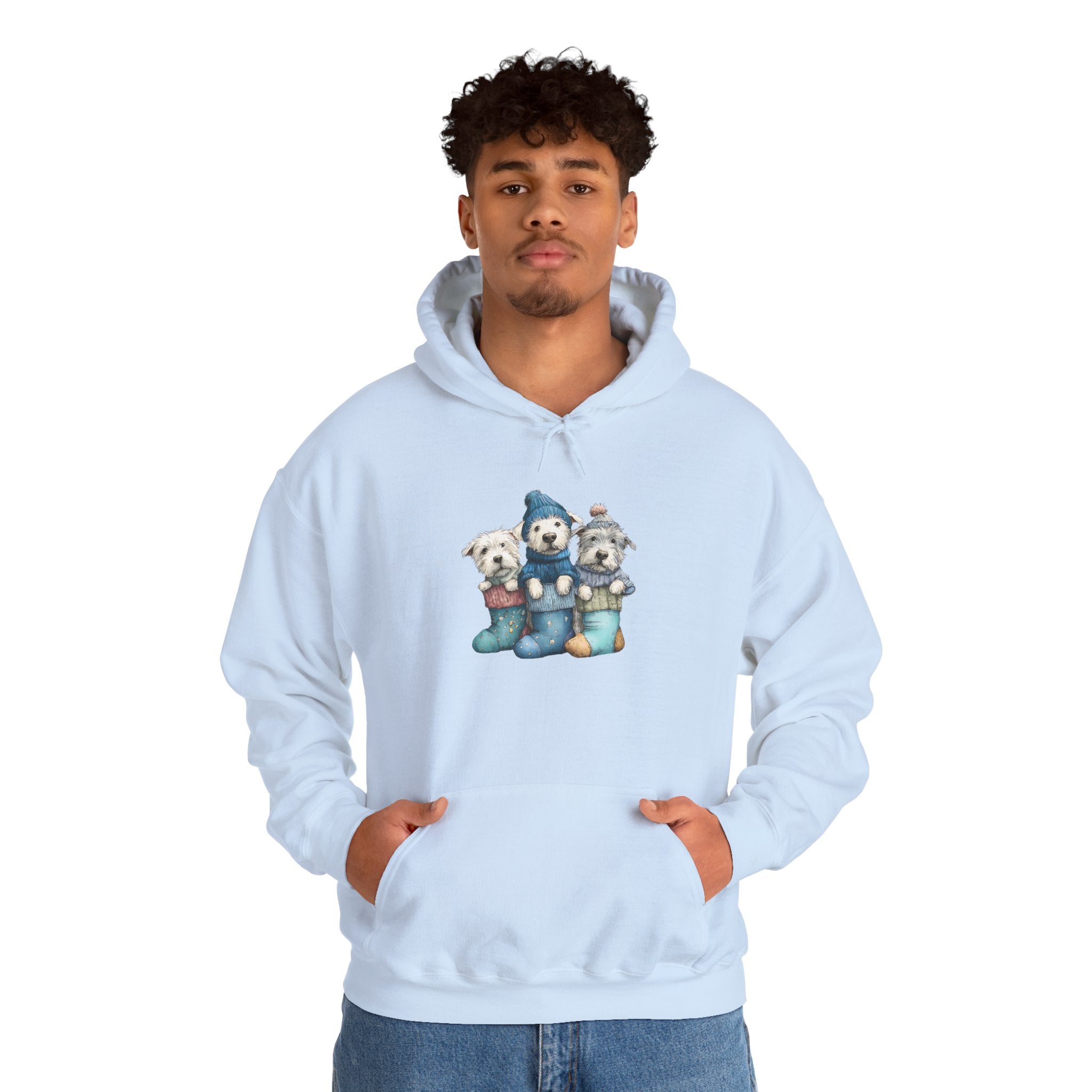Stocking Pups Hoodie - Festive Christmas Dog Sweatshirt
