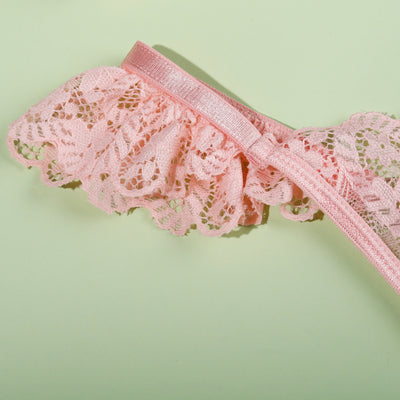 Lace Pink Lingerie Set - Heart Ring Corset and Thong