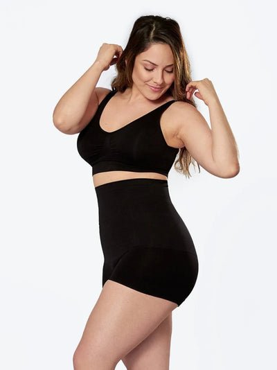 High Waist Shapewear Shorts - Smooth Boyshort Silhouette