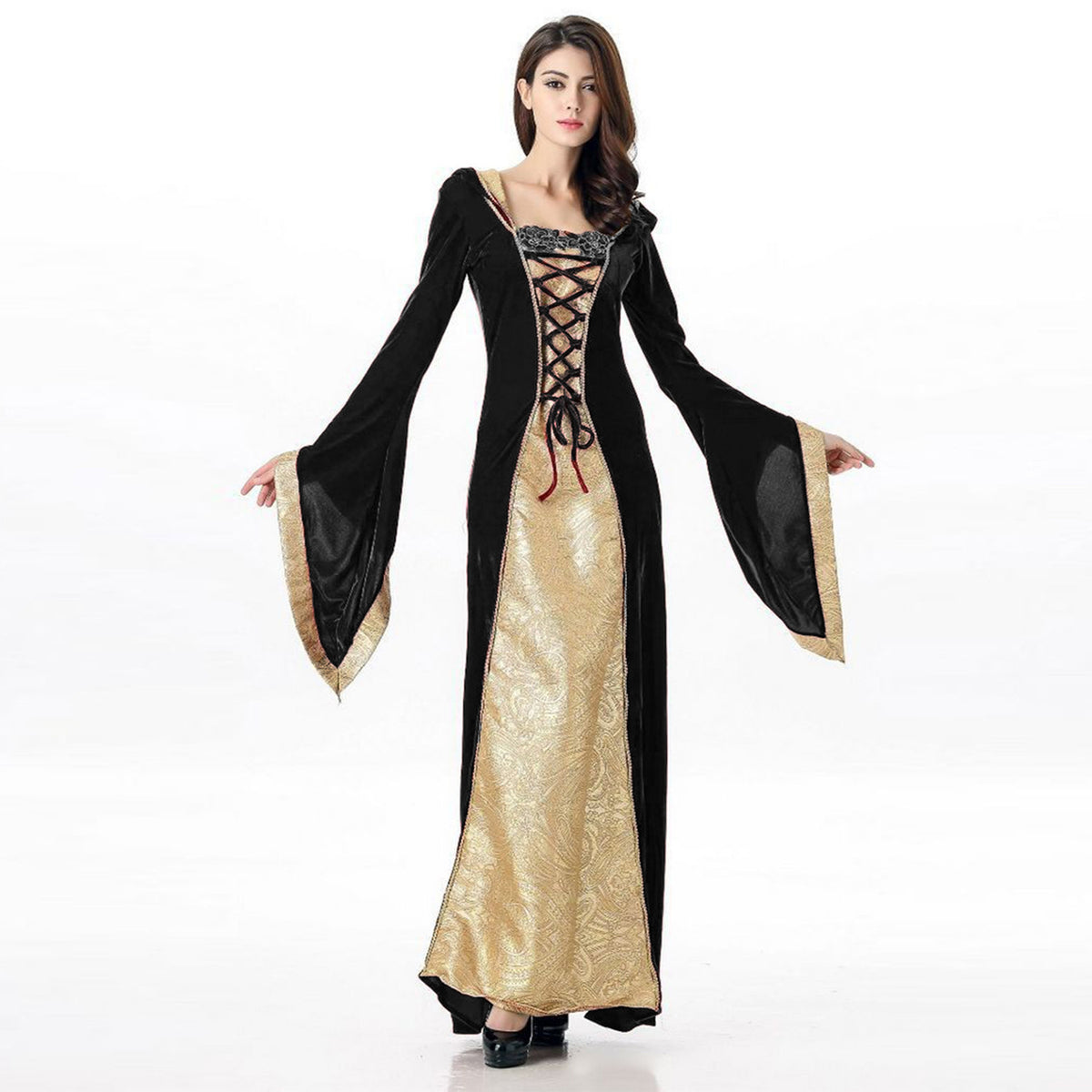 Halloween Costume European Medieval Royal Court Vintage Queen Cosplay Masquerade Party Performance Dress