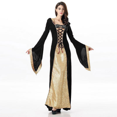 Halloween Costume European Medieval Royal Court Vintage Queen Cosplay Masquerade Party Performance Dress