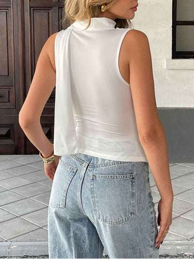 Cowl Neck Ruched Cami