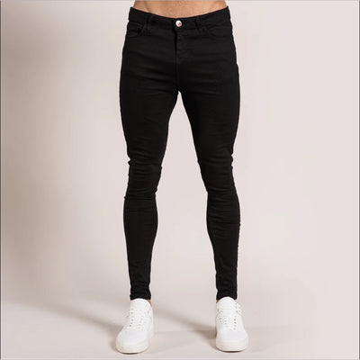 Men's Jeans with Ripped Design Style Skinny Fit Long Pants
