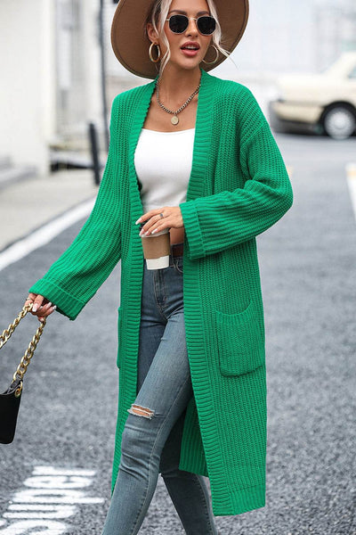 Women's Dropped Shoulder Cardigan in Cream - Fashions Envy